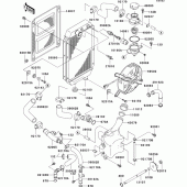 Схема вузла: Радіатор (1/2) для Kawasaki VN800 Vulcan 800 Drifter