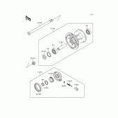 Схема узла: Ступица переднего колеса для Kawasaki KLX300R