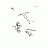 Схема вузла: Інформаційні наклейки Kawasaki ZR1000 Z1000 ABS