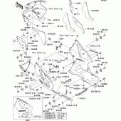Схема вузла: Cowling lowers(b3h/b4h) для Kawasaki ZX1200 Ninja ZX-12R