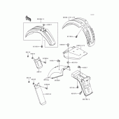 Схема вузла: Fenders(1/3) для Kawasaki KL650 KLR650