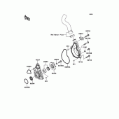 Схема узла: Водяной насос для Kawasaki KLE650 Versys 650