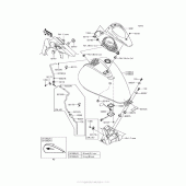 Схема вузла: Паливний бак для Kawasaki VN900 Vulcan 900 Classic LT