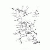 Схема узла: Крепление двигателя для Kawasaki ZX1000 Ninja ZX-10R