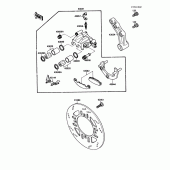 Схема узла: Задний тормоз (00399-) для Kawasaki EX250 Ninja 250