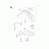 Схема вузла: Fender для Kawasaki KX250/ KX252 KX250