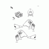 Схема вузла: Decals(green)(kl650-a14) для Kawasaki KL650 KLR650