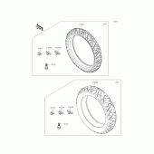 Схема вузла: Колеса для Kawasaki ER250 Z250