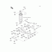 Схема вузла: Задня підвіска для Kawasaki ZX750 Ninja ZX-7R