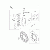 Схема вузла: Переднє гальмо для Kawasaki KX125