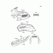 Схема узла: Наклейки (シルバー/グレー; ZR1200-B3) для Kawasaki ZR1200 ZRX1200S