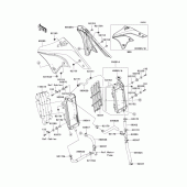 Схема вузла: Радіатор для Kawasaki KX250/KX252 KX250F
