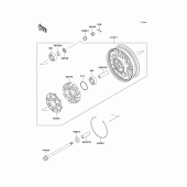 Схема узла: Заднее колесо & Приводная цепь для Kawasaki ZG1200 Voyager XII