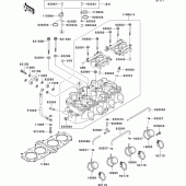Схема узла: Cylinder head(1/2) для Kawasaki ZX600 ZZ-R600