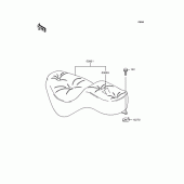 Схема вузла: Сидіння для Kawasaki VN400 Vulcan II