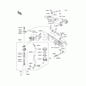Схема узла: Задний тормозной цилиндр для Kawasaki ZX1400 Ninja ZX-14