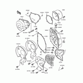 Схема вузла: Кришка двигуна для Kawasaki ZR400 ZRX-II