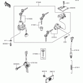 Схема вузла: Замок запалювання для Kawasaki ZX900 Ninja ZX-9R
