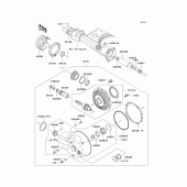 Схема вузла: Drive shaft/final gear(1/2) для Kawasaki VN1500 VN1500 Classic FI