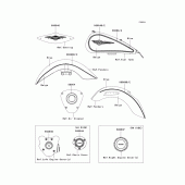 Схема вузла: Decals(blue/beige)(g9f) для Kawasaki VN1700 Vulcan 1700 Classic LT
