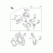Схема вузла: Заднє гальмо для Kawasaki ZX400 ZZR400