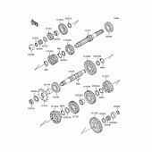 Схема узла: Трансмиссия для Kawasaki ZX900 GPZ900R