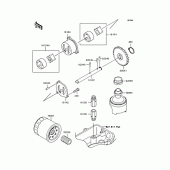 Схема вузла: Масляний насос & Масляний фільтр для Kawasaki ZR400 ZRX-II