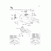 Схема вузла: Fuel tank(1/2) для Kawasaki ZR1000 Z1000