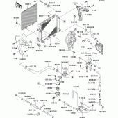 Схема узла: Радиатор (1/2) для Kawasaki ER500 ER-5