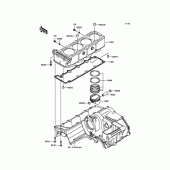 Схема узла: Цилиндр/Поршень для Kawasaki ZR1200 ZRX1200 DAEG