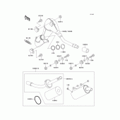 Схема вузла: Вихлопна система для Kawasaki KX125