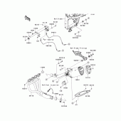Схема узла: Выхлопная система (s) для Kawasaki ZR750 Z750R