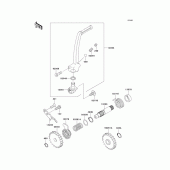Схема вузла: Kickstarter mechanism для Kawasaki KX85 KX85-II