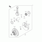 Схема узла: Коленчатый вал для Kawasaki KLX650 KLX650 Motard