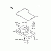 Схема вузла: Oil pan для Kawasaki ZR400 ZRX