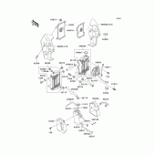 Схема узла: Радиатор для Kawasaki KL250 KLR250