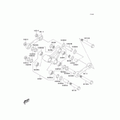 Схема узла: Задняя подвеска для Kawasaki KLX400 KLX400SR