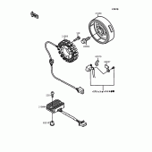 Схема вузла: Генератор для Kawasaki EL250 Eliminator 250LX