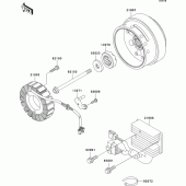 Схема вузла: Генератор для Kawasaki VN1500 VN1500 Drifter