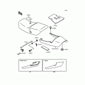 Схема вузла: Сидіння для Kawasaki ZR750 Zephyr
