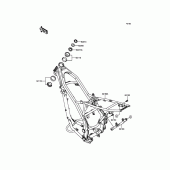 Схема узла: Рама для Kawasaki KLX140 KLX140