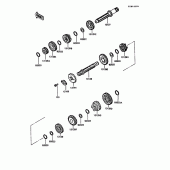 Схема вузла: Трансмісія для Kawasaki KMX125