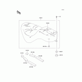 Схема вузла: Сидіння для Kawasaki EN500 Vulcan 500 LTD