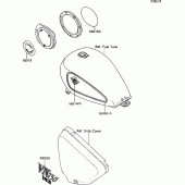 Схема вузла: Decal для Kawasaki VN750 VN750 Twin