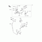 Схема узла: Передний тормозной цилиндр для Kawasaki KX250/ KX252 KX250