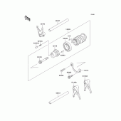 Схема узла: Переключение/вилка переключения для Kawasaki EJ650 W650