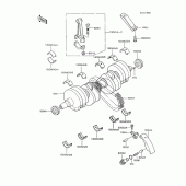 Схема вузла: Колінчастий вал для Kawasaki ZX600 GPX600R