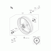 Схема вузла: Front wheel для Kawasaki ZX1000 Ninja ZX-10R ABS