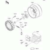Схема узла: Генератор для Kawasaki VN1500 VN1500 Drifter
