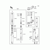 Схема вузла: Вилка передньої осі для Kawasaki ZR250 Balius